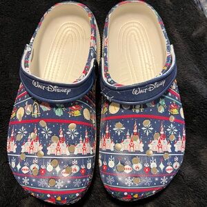 Disney Themed Clogs with Holiday Castle Print